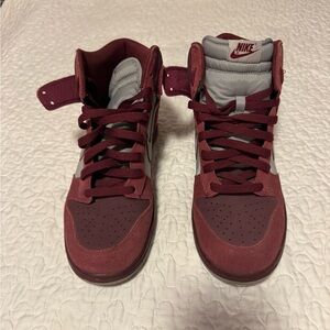 RARE Nike Dunk High Reflector Maroon Red SZ11